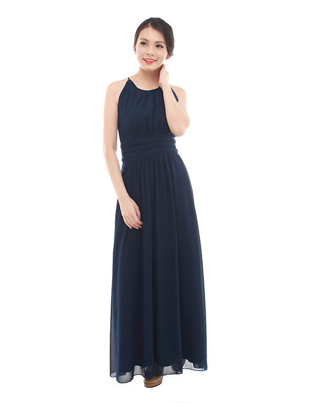 Ava Maxi Dress in Navy Blue